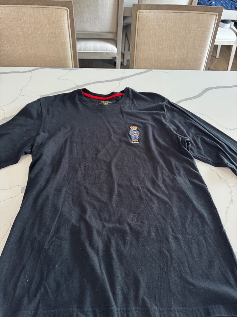 Polo by Ralph Lauren Black Long-Sleeve with Polo Bear Patch